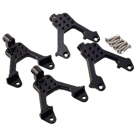 Aluminum Shock Mount for SCX10 1/10 RC Crawler: Black 4pcs/set