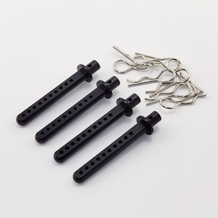 Aluminum Body Post for SCX10 1/10 RC Crawler: Black 4pcs/set