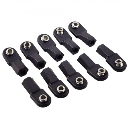 Plastic M4 Curved Links Rod Ends for SCX10 / II / III TRX4 1/10 RC Crawler ScrewHole: M4 10pcs/bag (Tie Rod Ends / Ball Head Joint Adapter)