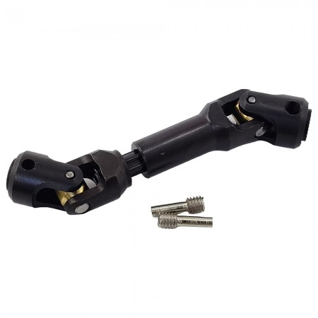 V2 60-77mm Metal Splined Center Driveshaft CVD Set for 1/10 Crawler Rod Dia: 12mm  Middle Dia: 9mm  Bore Dia: 5mm  1pc/set