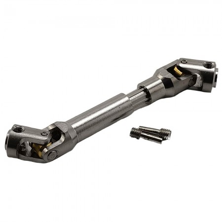 V2 75-98mm Stainless Steel Splined Center Driveshaft CVD Set for 1/10 RC Crawler Rod Dia: 12mm  Middle Dia: 9mm  Bore Dia: 5mm  1pc/set