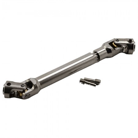 V2 95-138mm Stainless Steel Splined Center Driveshaft CVD Set for 1/10 RC Crawler Rod Dia: 12mm  Middle Dia: 9mm  Bore Dia: 5mm  1pc/set