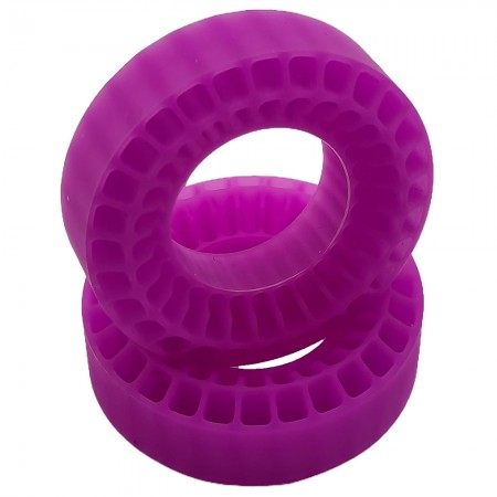 Silicone Rubber 1.9″ Crawler Tire Insert 108x43mm: Soft Purple 1pair/set  (Honeycomb Pattern)