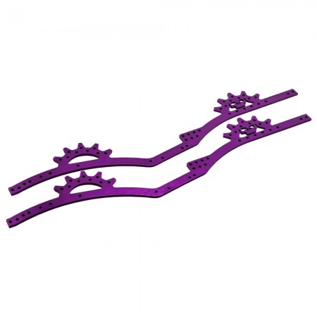 Aluminum Frame Rails for 1/10 TGH LCG RC Crawler: Purple 2pcs/set