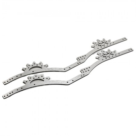 Aluminum Frame Rails for 1/10 TGH LCG RC Crawler: Silver 2pcs/set