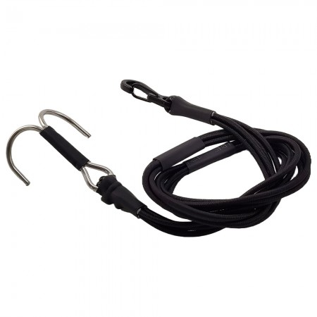 Rapid Recovery Strap for 1/10 RC Crawler Chassis LCG / TRX4 / SCX10 / TRX6 / GEN8: Black (Kinetic Winch Strap / Tie Down Strap)