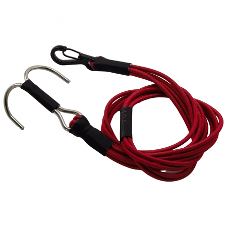 Rapid Recovery Strap for 1/10 RC Crawler Chassis LCG / TRX4 / SCX10 / TRX6 / GEN8: Red (Kinetic Winch Strap / Tie Down Strap)