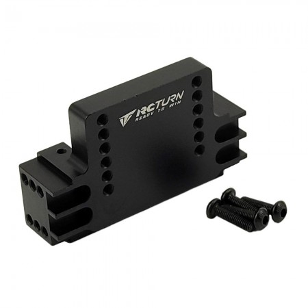 Aluminum Body Shell Lift Kit / Column Beam Lift for Tamiya 1/14 Tractor Trucks: Black (Front Cross Brace / Body Mount)