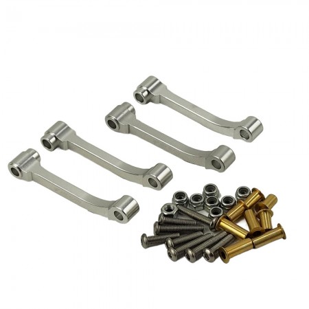 Aluminum Suspension Arms / Lower Link Rod for Tamiya 1/14 Tractor Trucks: Silver (Servo Link Connecting)
