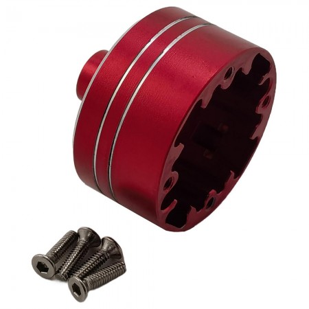 Aluminum 7075 Front / Rear Differential Case / Housing for Tamiya TT02 / TT02D / XV-02 RC Car: Red