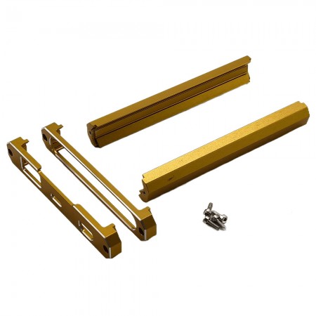 Aluminum Remote Control Protector Bracket Frame Upgrade Kit for Flysky NB4 Noble / NB4 Noble Pro Transmitter: Gold