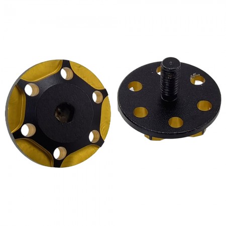 Aluminum Wing Screw with Button M3 : A Gold