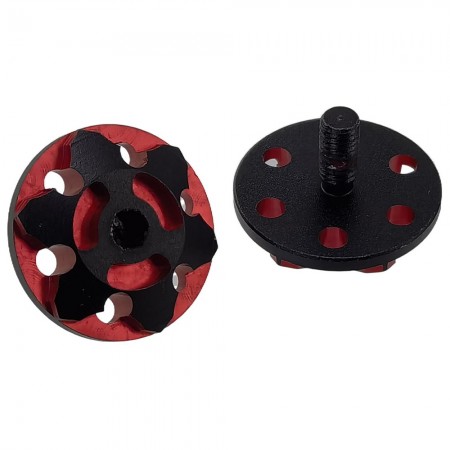 Aluminum Wing Screw with Button M3 : B Red