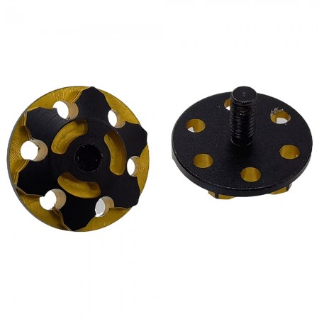 Aluminum Wing Screw with Button M3 : B Gold