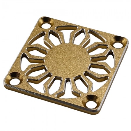 Aluminium Motor / ESC Heat Sink Fan Cover for 40x40mm Size Fans: Gold
