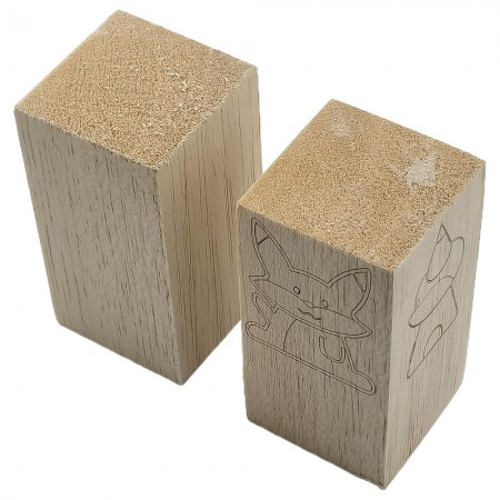 Balsa Wood Black for Wood Carving Beginners 2pcs/set 52.5x52.5x101mm*2pcs