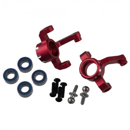 Aluminium Spindle / Front Steering Knuckles / Arms for Losi 1/24 Micro-B 2WD Buggy: Red