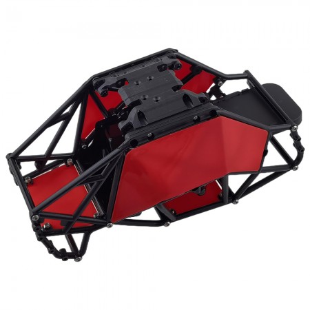 Nylon Rock Buggy Roll Cage Body Shell Chassis Kit for Axial SCX10, SCX10 II 90046, UTB10 Capra 1/10 RC Crawler: Red 244x122.5x116m