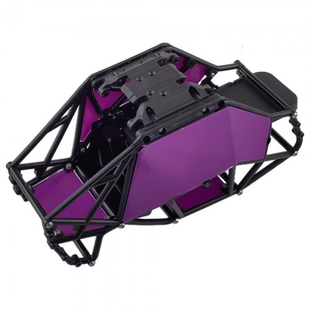 Nylon Rock Buggy Roll Cage Body Shell Chassis Kit for Axial SCX10, SCX10 II 90046, UTB10 Capra 1/10 RC Crawler: Purple 244x122.5x116m