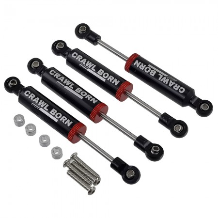 4-Pieces RC Shock Absorber Shock Damper Set 80mm for 1/10 RC Crawler: Black 88x12mm