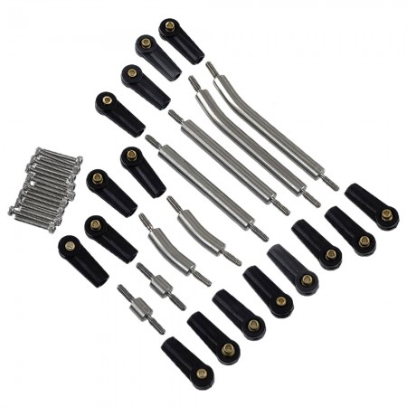 Stainless Steel RC Crawler Wheelbase Links Set for SCX24 Gladiator AXI00005 (1/24 Scale RC Crawler)