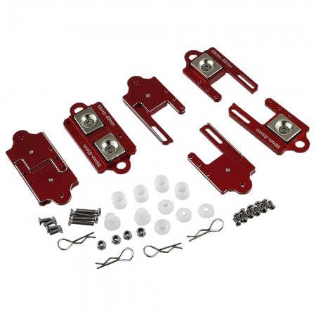 Alloy Adjustable Magnetic Body Post Mount RC Car Body Shell Column 55-85mm for 1/10 RC Crawler TRX4 TRX6 SCX10 90046 D90: Red 67x30x7mm/pc