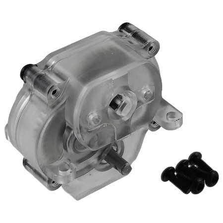 Transmission & Overdrive Gearbox with Transparent  Design for TRX-4M SCX24 Mini RC Scale Crawler