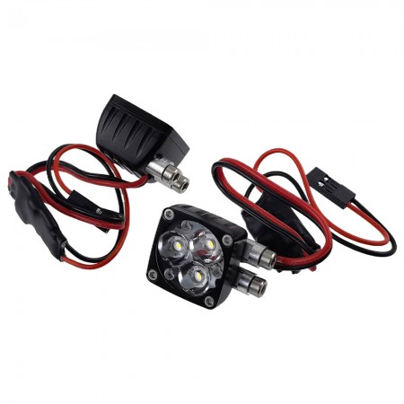 Spotlight Headlight Light Square Lamp for 1/8 1/10 RC Crawler SCX10 Wraith TRX4 28x21.5x15mm Square: 21.5x21.5mm