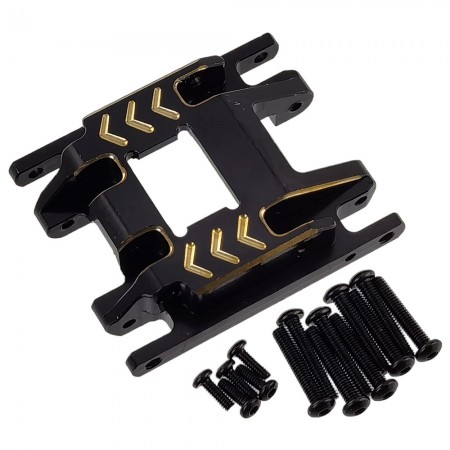Black Brass Center Gear Box Mount for TRX-4M / TRX4M 1/18th Scale Crawler (Transmission Case Mount)
