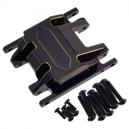 Black Brass Center Gear Box Mount for TRX-4M / TRX4M 1/18th Scale Crawler (Transmission Case Mount)
