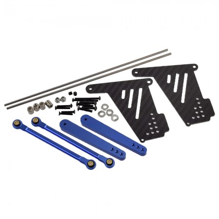 Aluminium / Carbon Fibre Rear Anti Roll Bar for Losi Baja Rey 2.0 1/10 Desert Truck RC Car: Blue