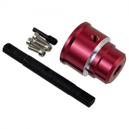 Aluminium Differential Locker with Metal Shaft for Traxxas Summit 1/10 Scale Truck: Red