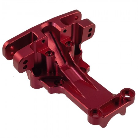 Aluminum 7075 Front Upper Bulkhead for Traxxas 1/5 X-MAXX / 1/6 4WD XRT 8S: Red