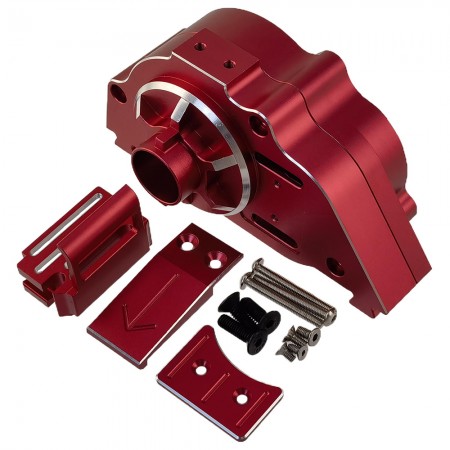 Aluminium Center Gear Box / Housing for Arrma 1/10 Kraton 4x4 4S Outcast / 1/8 Mojave 4S: Red