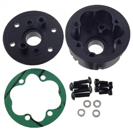 Aluminium Center Differential / Diff Gear Housing for Arrma 1/10 Kraton 4x4 4S Outcast / 1/8 Mojave 4S: Black