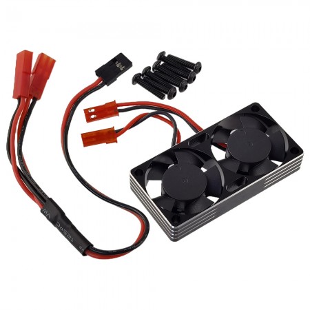 Aluminium 60x30mm Tornado High Speed Twin Fans for RC Car Motor: Black 60x30.5mm Mount Holes: (24-24)x24mm Max: 22000rpm / 8.4v