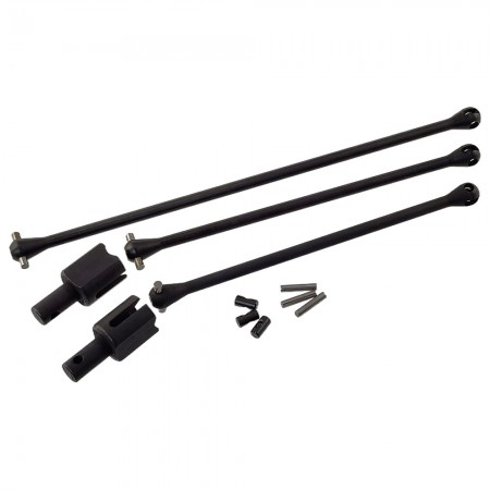 Metal Center Driveshafts / Dogbone with Diff Outdrive / Differential Drive Cup for Arrma 1/5 Kraton 8S Outcast: Black 4pcs/set