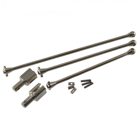 Metal Center Driveshafts / Dogbone with Diff Outdrive / Differential Drive Cup for Arrma 1/5 Kraton 8S Outcast: Silver 5pcs/set