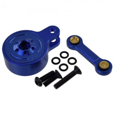 Aluminium Link Servo Saver / Horn Assembly 25T for Arrma 1/10 4x4 3S / 4S: Blue