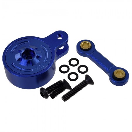 Aluminium Link Servo Saver / Horn Assembly 23T for Arrma 1/10 4x4 3S / 4S: Blue