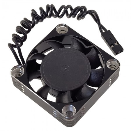 Aluminium 40x40mm Fan for RC Car Motor: Black 39.6x39.6mm