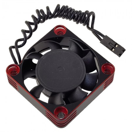 Aluminium 40x40mm Fan for RC Car Motor: Red 39.6x39.6mm
