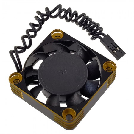 Aluminium 40x40mm Fan for RC Car Motor: Gold 39.6x39.6mm