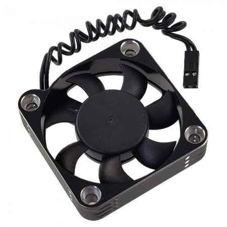 Aluminium 50x50mm Fan for RC Car Motor: Black 49.6x49.6mm