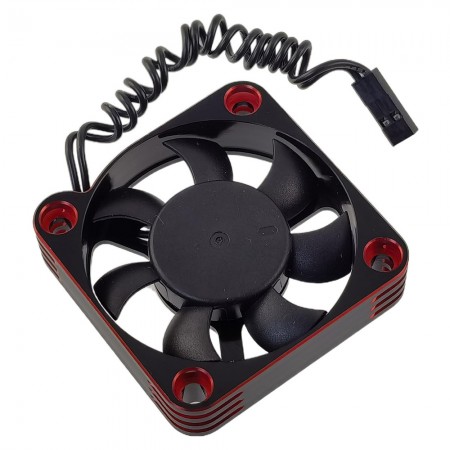 Aluminium 50x50mm Fan for RC Car Motor: Red 49.6x49.6mm