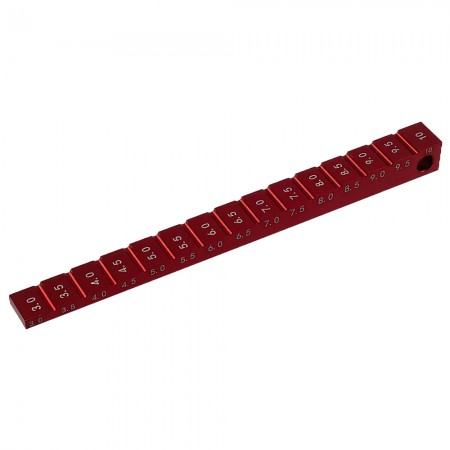 Aluminum 3-10mm RC Ride Height Gauge for 1/10 Drifting / On Road Cars: Red