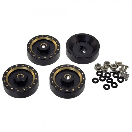 V2 Black Brass Wheel Weight with Extended +2mm Hex Adaptor  20x20x7mm Hex Adaptor: 7mm 4pcs/set 6.8g/pc