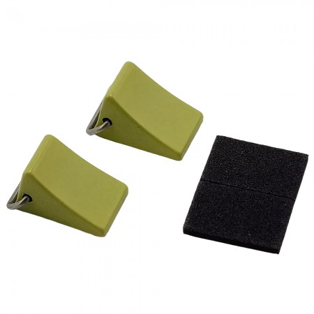 1/24 1/18 RC Rock  Crawlerr Accessory Reifenstopper / Wheel Chock Stop for Tractor Truck: Yellow 2pcs/set