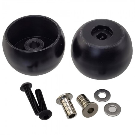 Plastic Lean Bar Wheels and Stops for Losi Promoto MX 1/4-Scale Motorcycle: Black