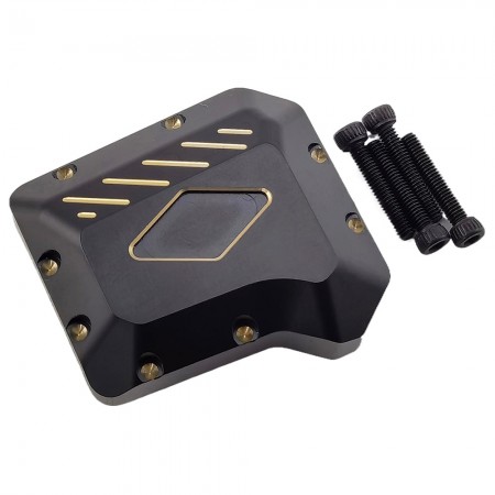 V3 Black Brass Diff Cover  for TRX-4 / TRX4 1/10th Scale Crawler (Front & Rear Axle Housing Cover) 61.5g/pc